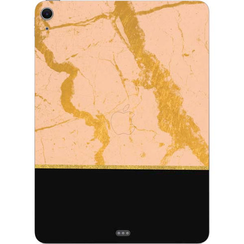 Pink Gold and Black Marble Apple iPad Air Skin