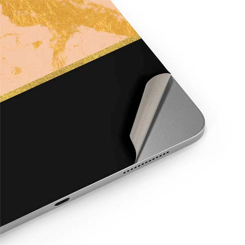 Pink Gold and Black Marble Apple iPad Air Skin