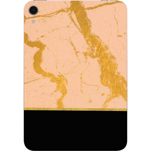 Pink Gold and Black Marble Apple iPad Mini Skin