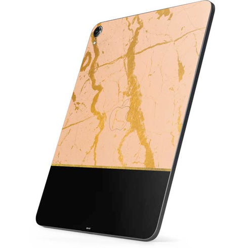 Pink Gold and Black Marble Apple iPad Pro Skin
