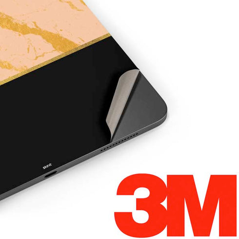 Pink Gold and Black Marble Apple iPad Pro Skin