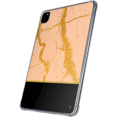Pink Gold and Black Marble iPad Pro 11in (2024) Clear Case