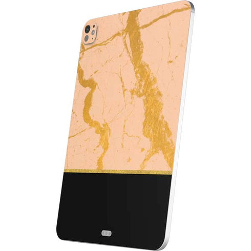 Pink Gold and Black Marble iPad Pro 13in M4 (2024) Skin