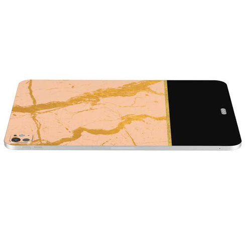 Pink Gold and Black Marble iPad Pro 13in M4 (2024) Skin