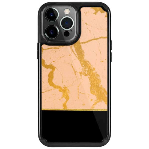 Pink Gold and Black Marble iPhone Cases