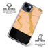 Pink Gold and Black Marble iPhone 15 Clear Case
