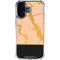 Pink Gold and Black Marble iPhone 16 Clear Case