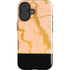 Pink Gold and Black Marble iPhone 16 Impact Case