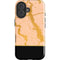 Pink Gold and Black Marble iPhone 16 Plus Impact Case