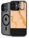 Pink Gold and Black Marble iPhone 16 Plus Kickstand Case