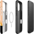 Pink Gold and Black Marble iPhone 16 Pro Magsafe Impact Case