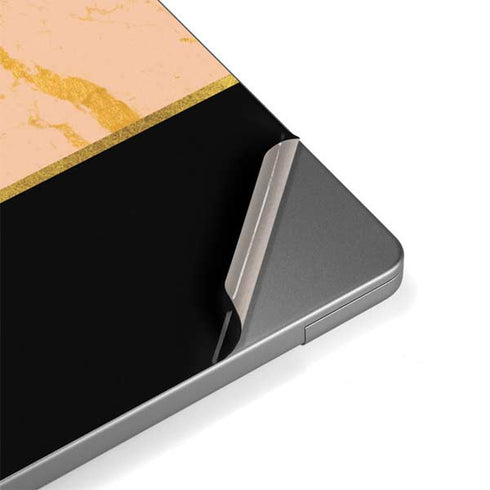 Pink Gold and Black Marble Apple MacBook Pro 14-inch Skin