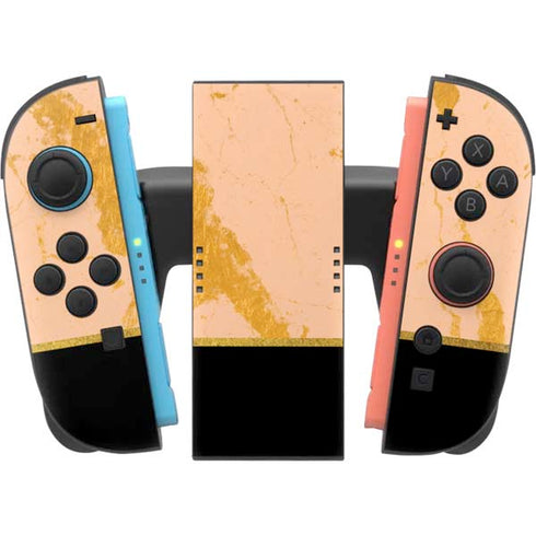 Pink Gold and Black Marble Nintendo Switch 2 (2025) Joy-Con Controller Skin