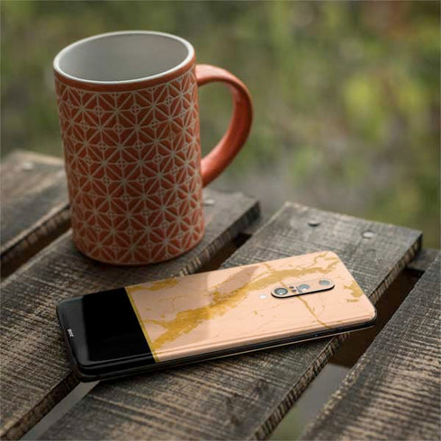 Pink Gold and Black Marble OnePlus 7 Pro Skin