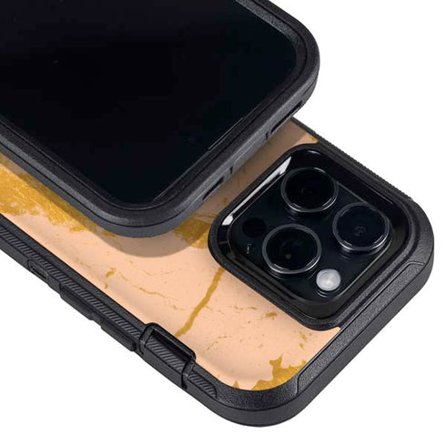 Pink Gold and Black Marble Otterbox Defender iPhone Skin