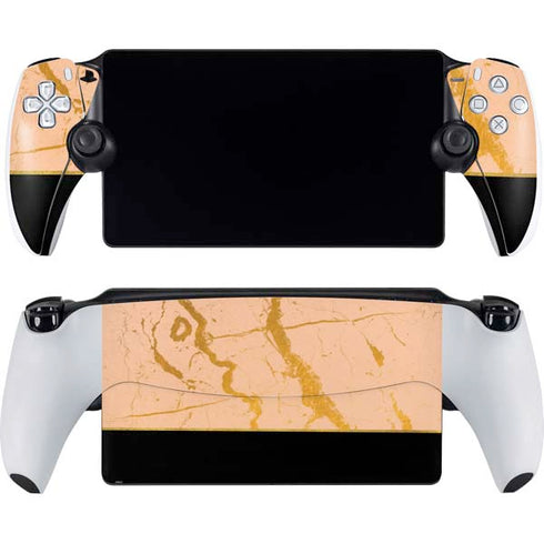 Pink Gold and Black Marble PlayStation PS5 Skins