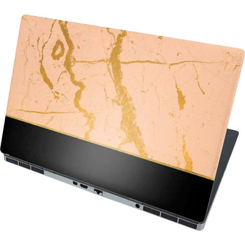 Pink Gold and Black Marble Dell Precision Skin