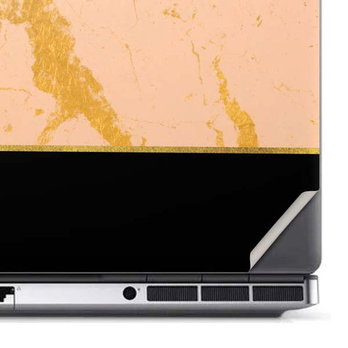 Pink Gold and Black Marble Dell Precision Skin