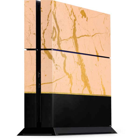 Pink Gold and Black Marble PS4 Console Skin