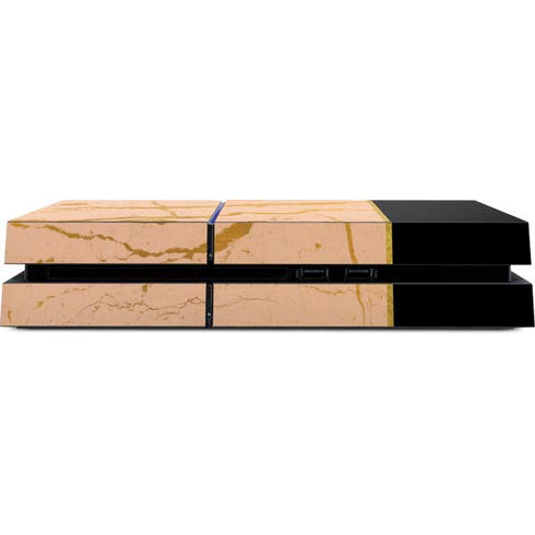 Pink Gold and Black Marble PS4 Console Skin