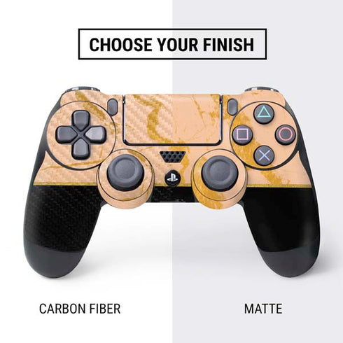 Pink Gold and Black Marble PS4 Controller Skin