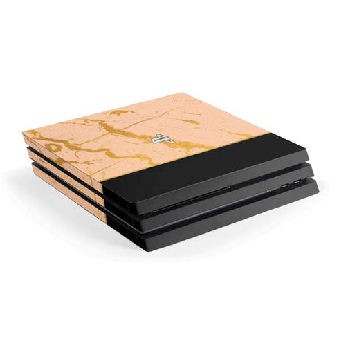 Pink Gold and Black Marble PS4 Pro Console Skin