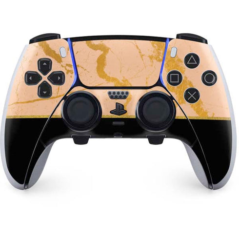 Pink Gold and Black Marble PlayStation PS5 Skins