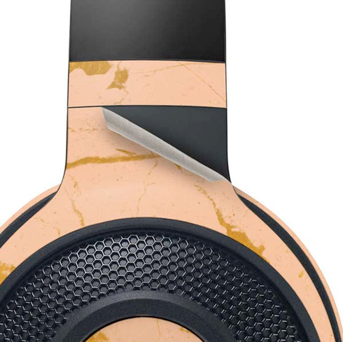 Pink Gold and Black Marble Razer Kraken X Skin