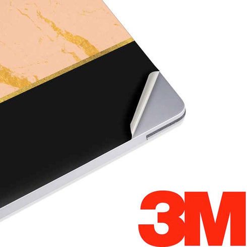 Pink Gold and Black Marble Surface Laptop 2 Skin