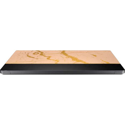 Pink Gold and Black Marble Surface Laptop 7 15in Skin