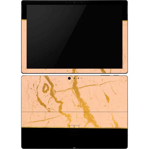 Pink Gold and Black Marble Surface Pro 6 Skin