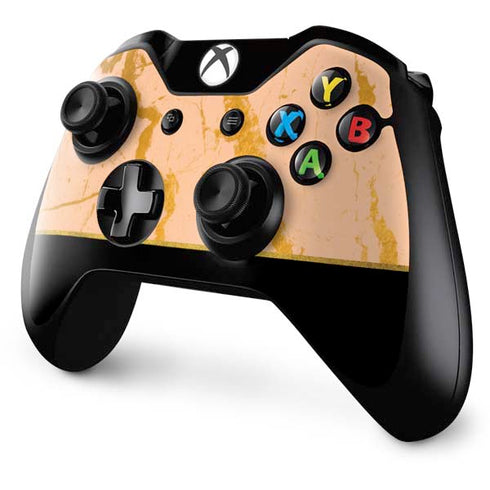 Pink Gold and Black Marble Xbox One Controller Skin