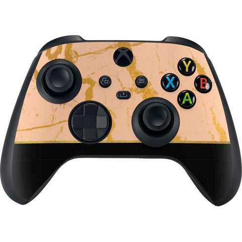 Pink Gold and Black Marble XBox Series X Digital Edition Bundle Skin