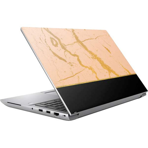 Pink Gold and Black Marble HP ZBook Fury 16 G10 Skin