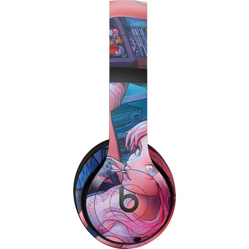 Pink Hair Anime Gamer Girl by Ivy Dolamore Beats Studio Pro Wireless Headphones Skin