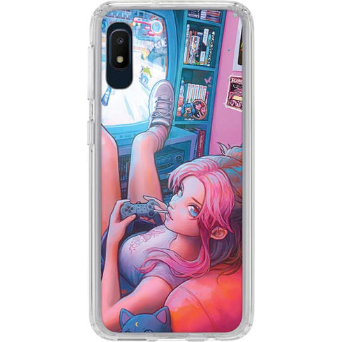Pink Hair Anime Gamer Girl by Ivy Dolamore Galaxy Cases