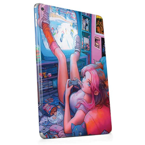 Pink Hair Anime Gamer Girl by Ivy Dolamore Apple iPad Skin