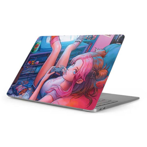 Pink Hair Anime Gamer Girl by Ivy Dolamore Apple MacBook Pro 16-inch Skin