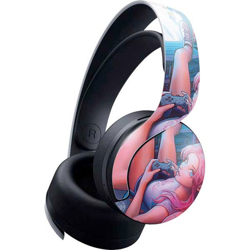 Pink Hair Anime Gamer Girl by Ivy Dolamore PlayStation PS5 Skins