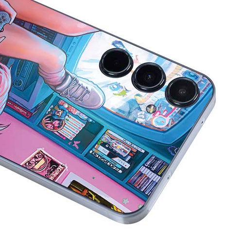 Pink Hair Anime Gamer Girl by Ivy Dolamore Galaxy A35 5G Skin