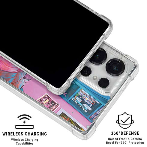 Pink Hair Anime Gamer Girl by Ivy Dolamore Galaxy S25 Ultra Clear Case