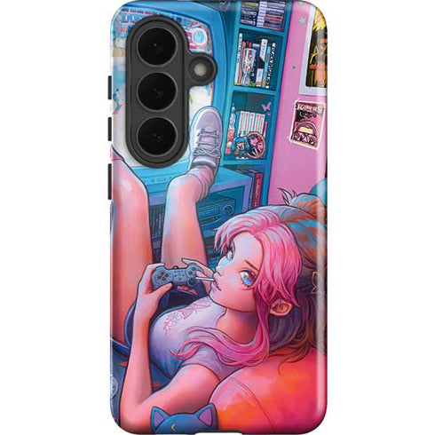 Pink Hair Anime Gamer Girl by Ivy Dolamore Galaxy S26 Impact Case