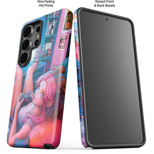 Pink Hair Anime Gamer Girl by Ivy Dolamore Galaxy S26 Ultra Impact Case