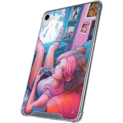 Pink Hair Anime Gamer Girl by Ivy Dolamore iPad 11th Gen (2025) Clear Case