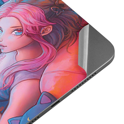 Pink Hair Anime Gamer Girl by Ivy Dolamore Apple iPad Mini Skin