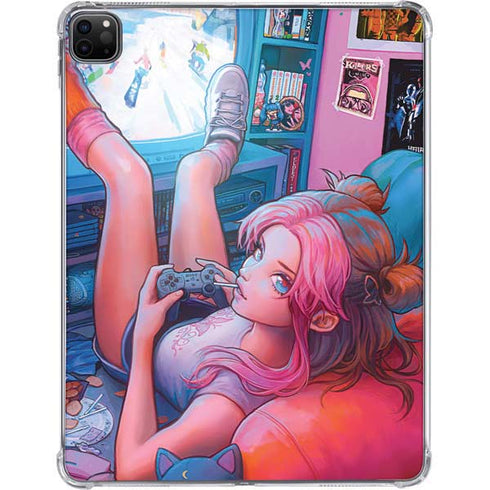 Pink Hair Anime Gamer Girl by Ivy Dolamore iPad Pro 11in (2024) Clear Case