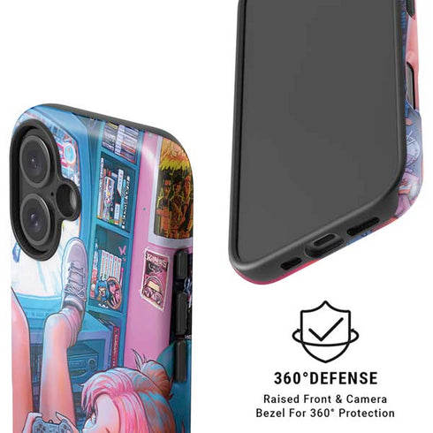 Pink Hair Anime Gamer Girl by Ivy Dolamore iPhone 16 Magsafe Impact Case