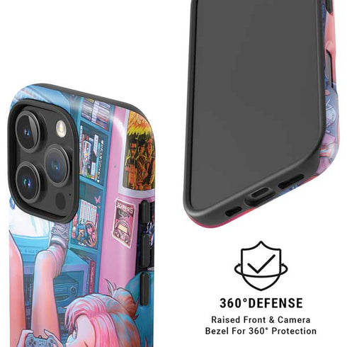 Pink Hair Anime Gamer Girl by Ivy Dolamore iPhone 16 Pro Magsafe Impact Case