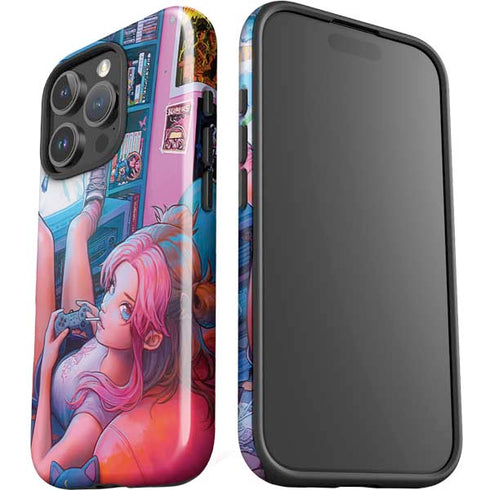 Pink Hair Anime Gamer Girl by Ivy Dolamore iPhone 16 Pro Max Impact Case