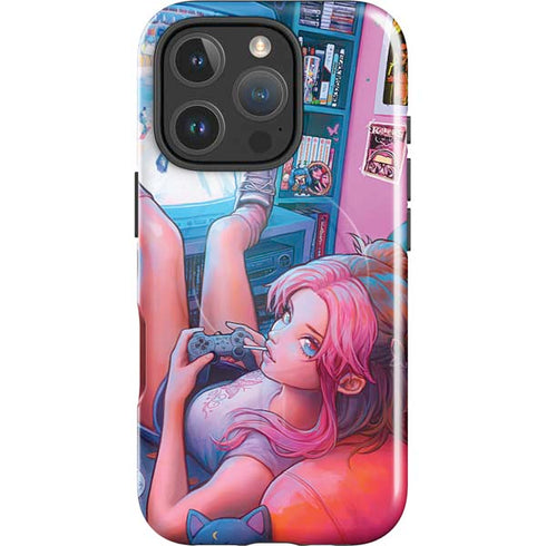 Pink Hair Anime Gamer Girl by Ivy Dolamore iPhone 16 Pro Max Magsafe Impact Case